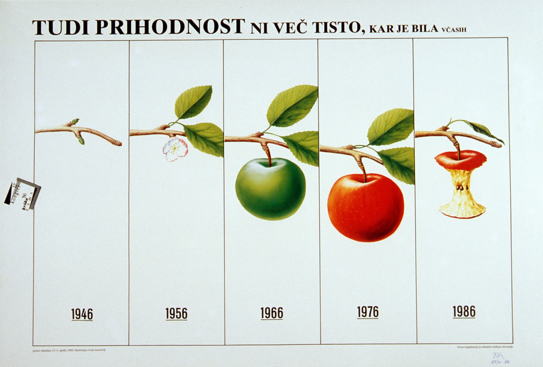 Plakat 12. kongresa ZSMS v Krškem 1986