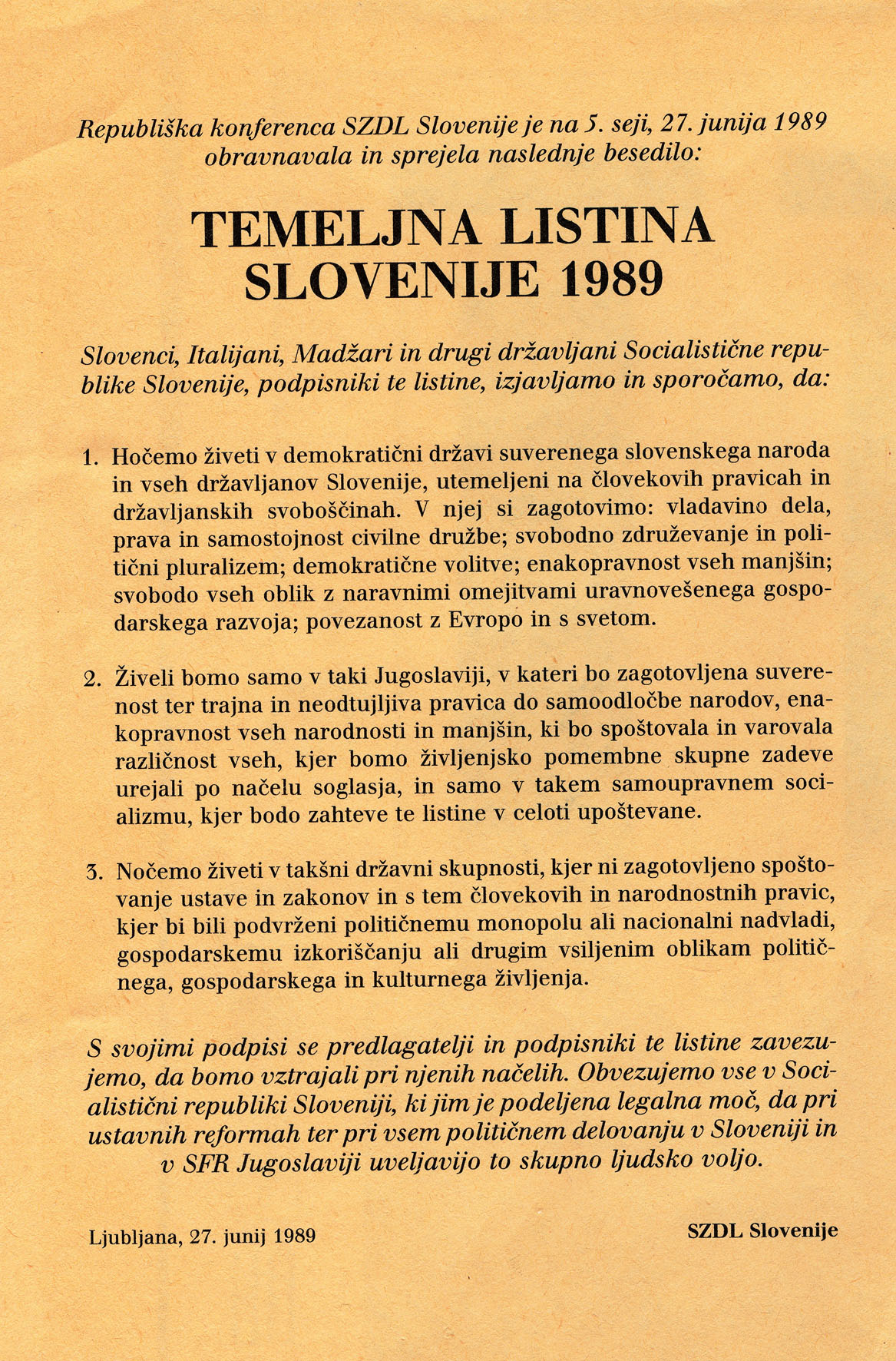 Temeljna listina Slovenije 1989, priponka 4252