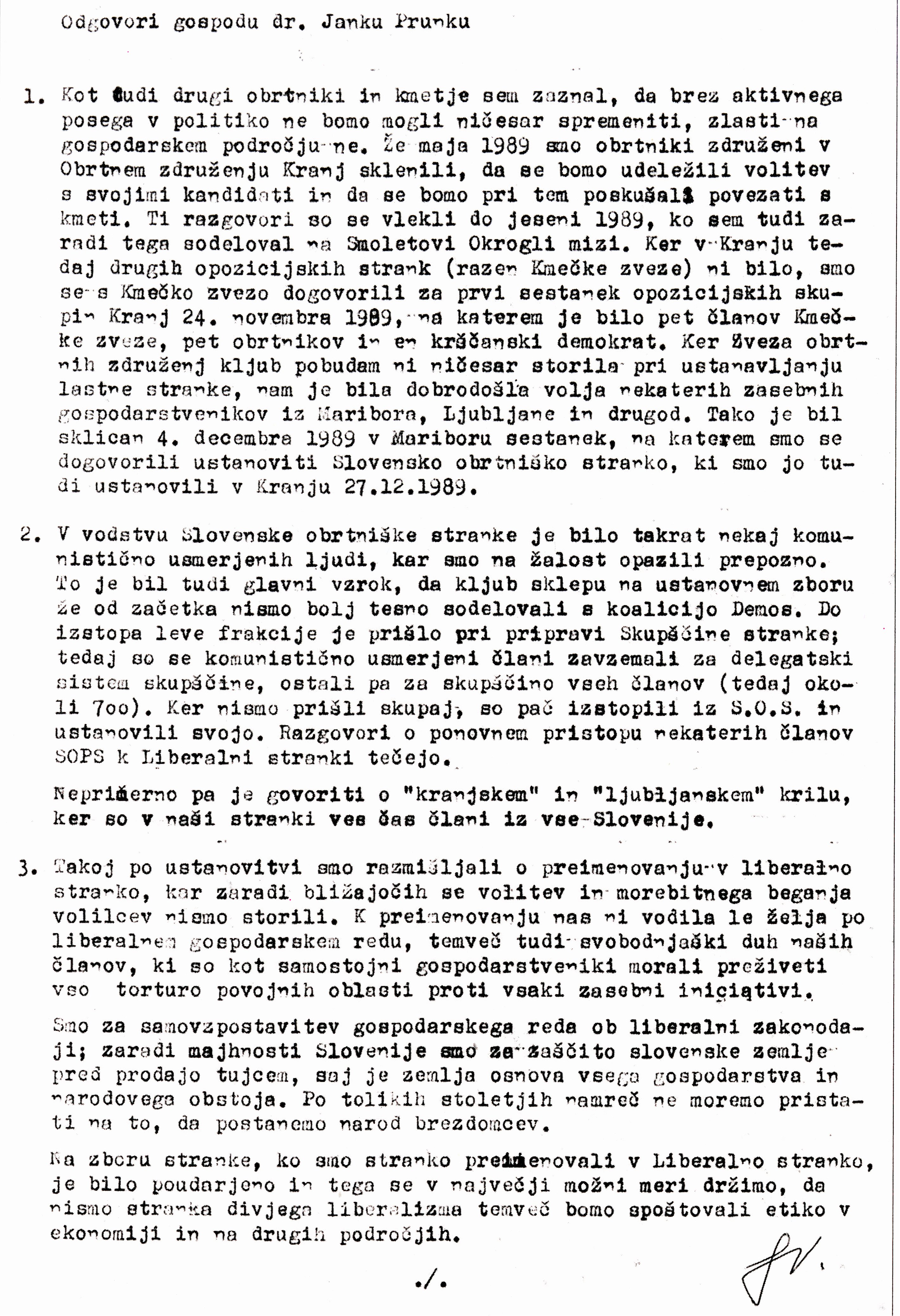 Grosov odgovor Janku Prunku