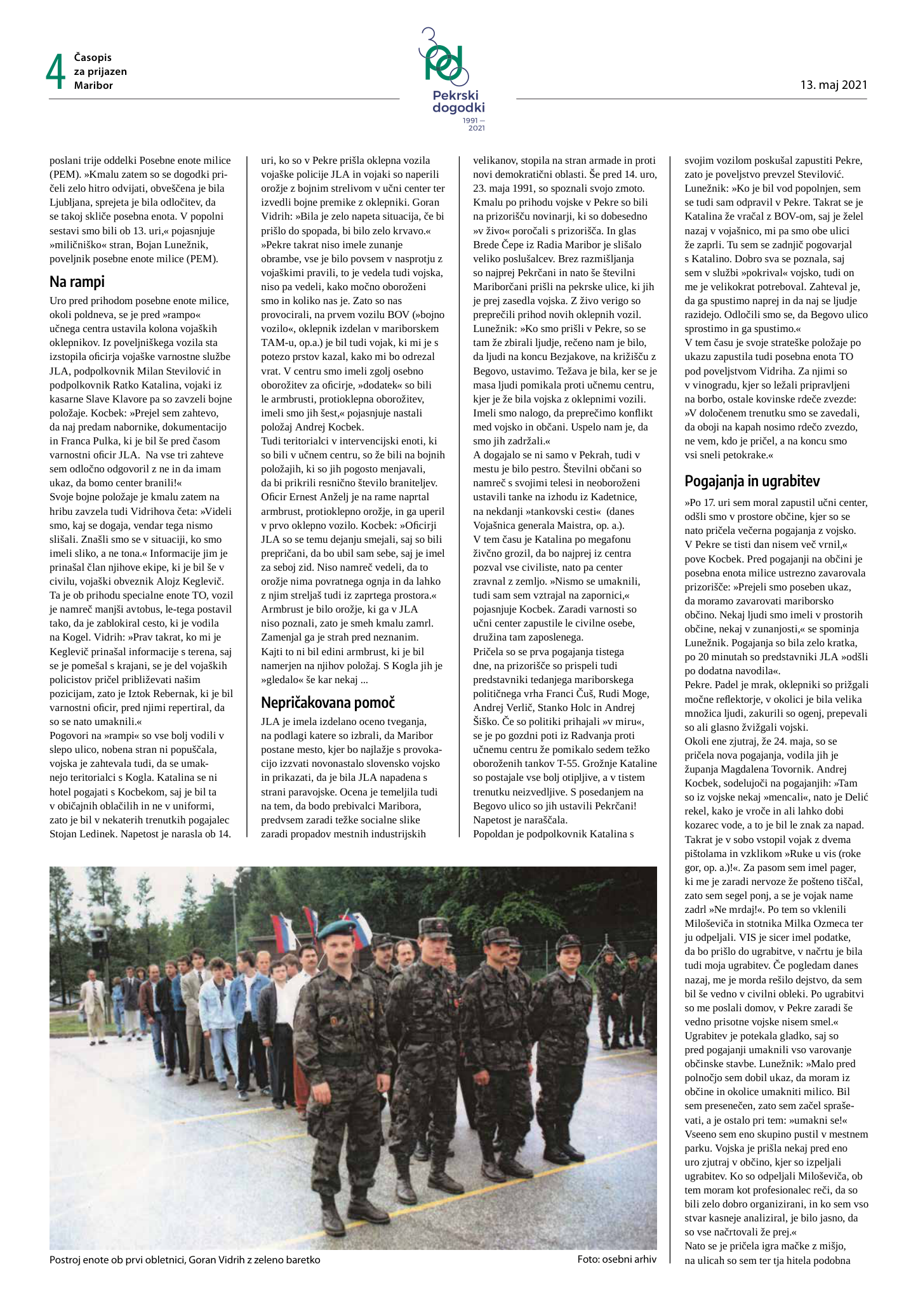 enota TO ob prvi obletnici